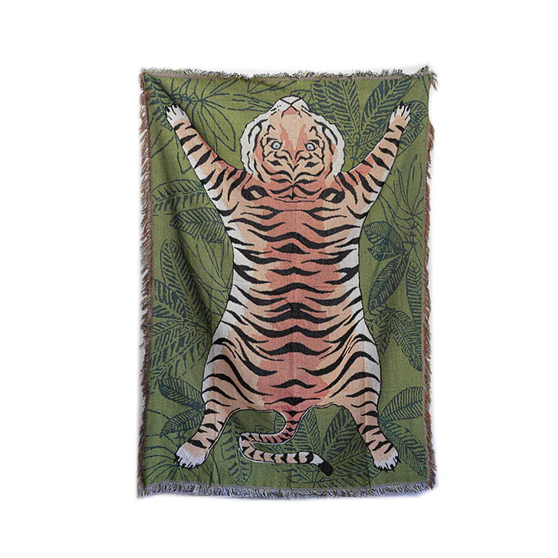 Tiger Leaf Throw - Floral Fawna