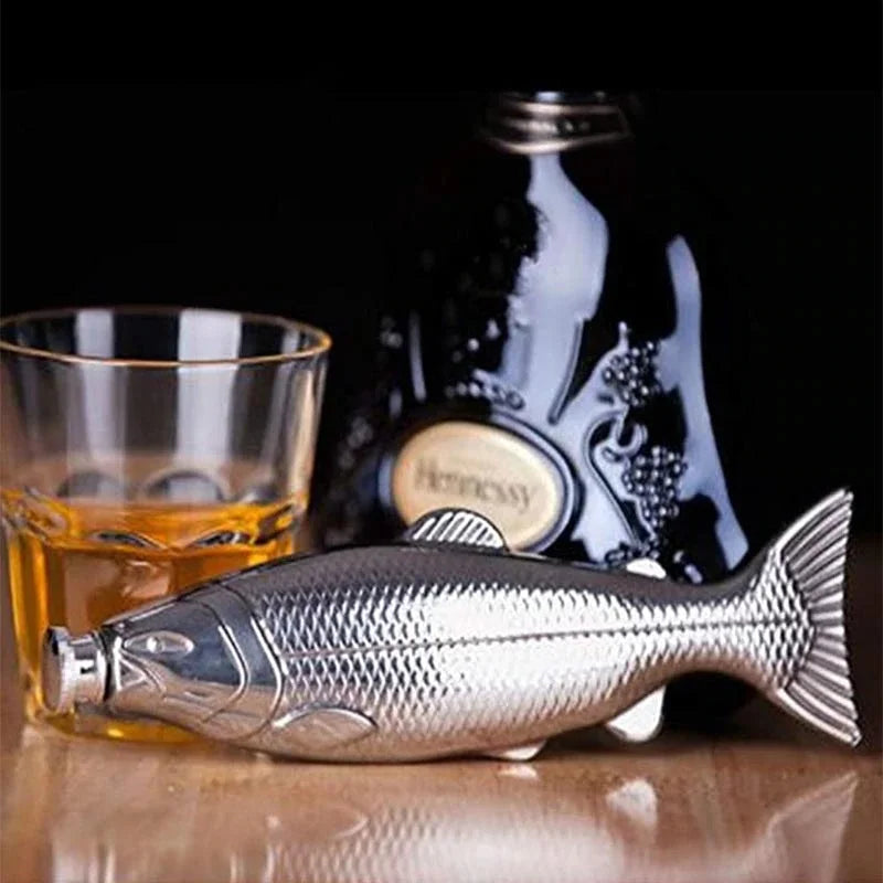 Steel Fish Flask - Floral Fawna