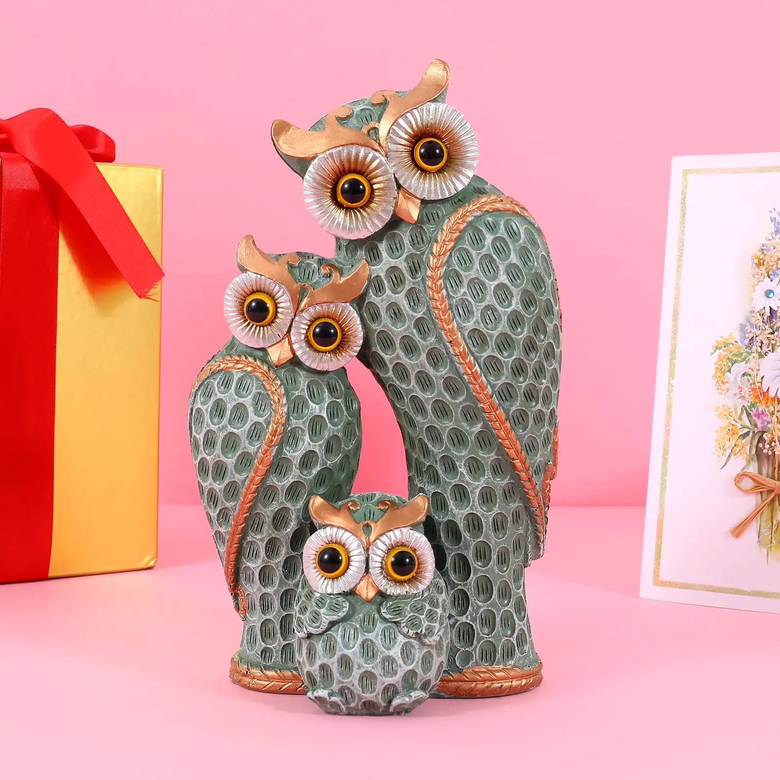 Owl Family Ornament - Floral Fawna