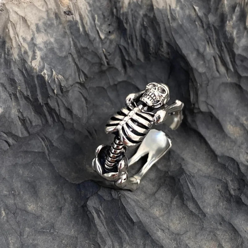 Sterling Silver Skeleton Ring - Floral Fawna