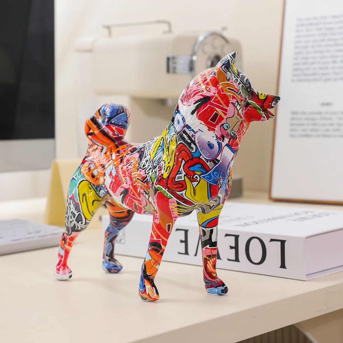 Abstract Akita Sculpture