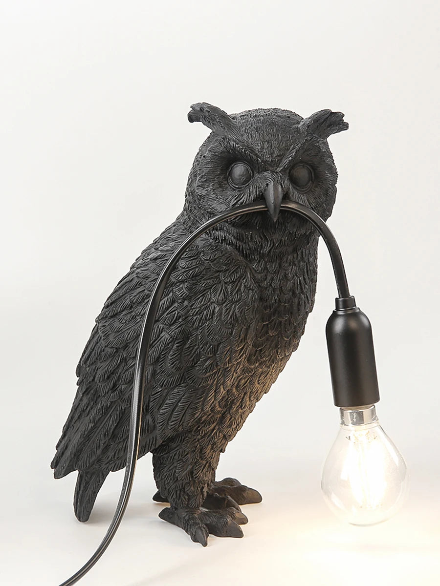 Owl Table Lamp - Floral Fawna
