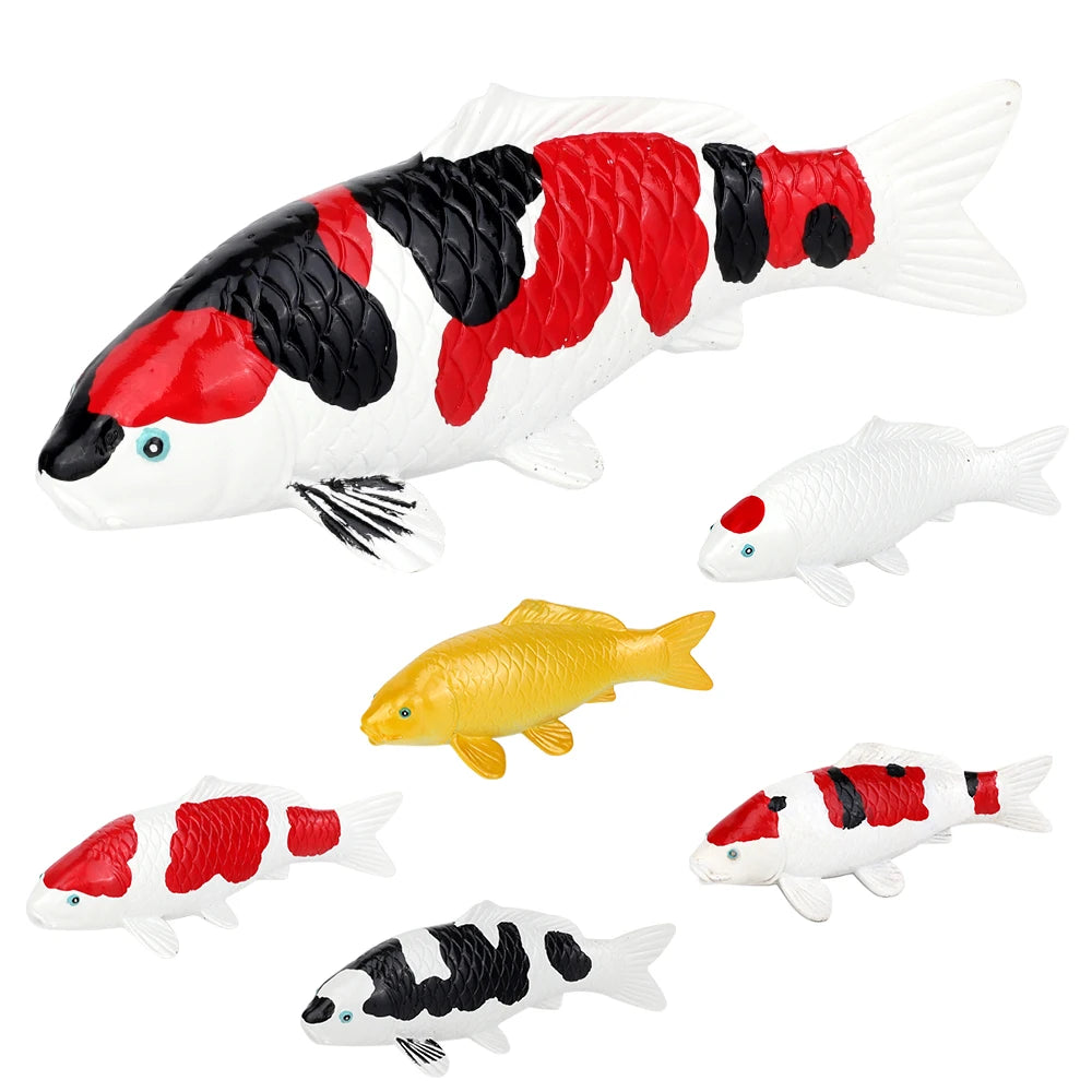 Realistic Koi Carp Sculpture - Floral Fawna