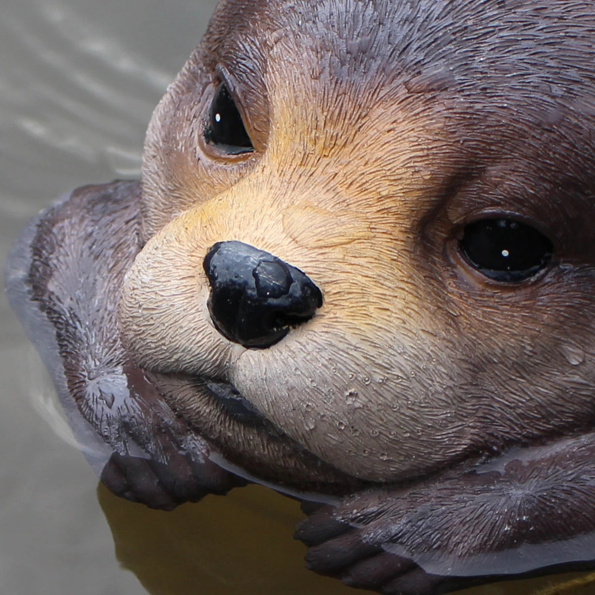 Floating Otter Pond Sculpture - Floral Fawna