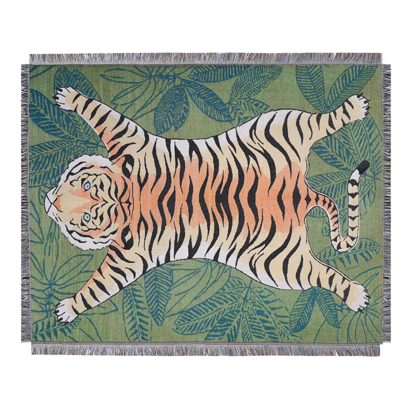 Tiger Leaf Throw - Floral Fawna