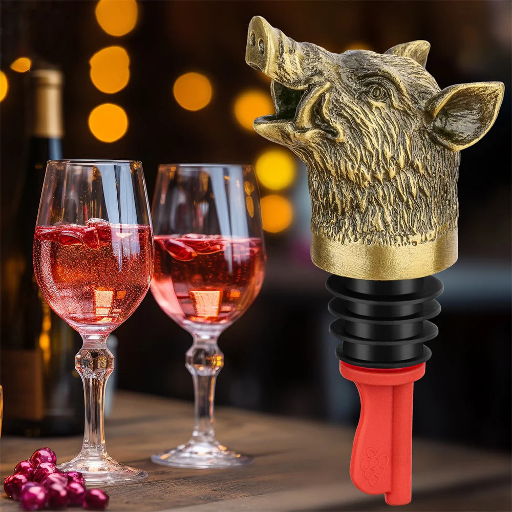 Wild Boar Bottle Stopper - Floral Fawna