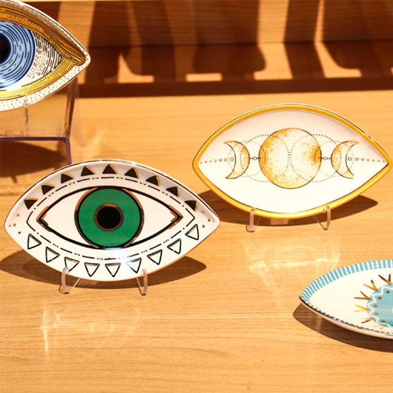 Evil Eye Ceramic Storage Dish - Floral Fawna