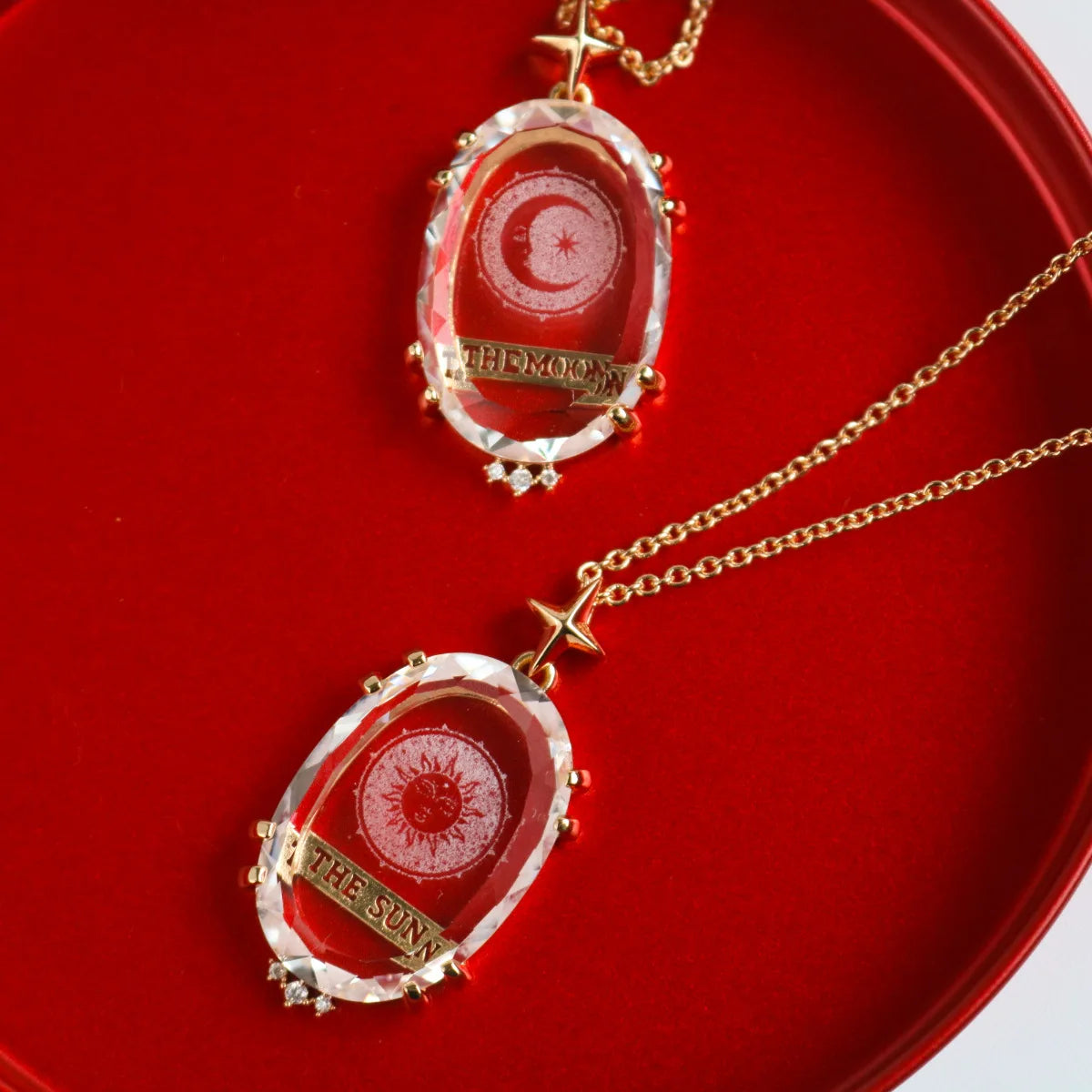 Celestial Tarot Card Necklace - Floral Fawna