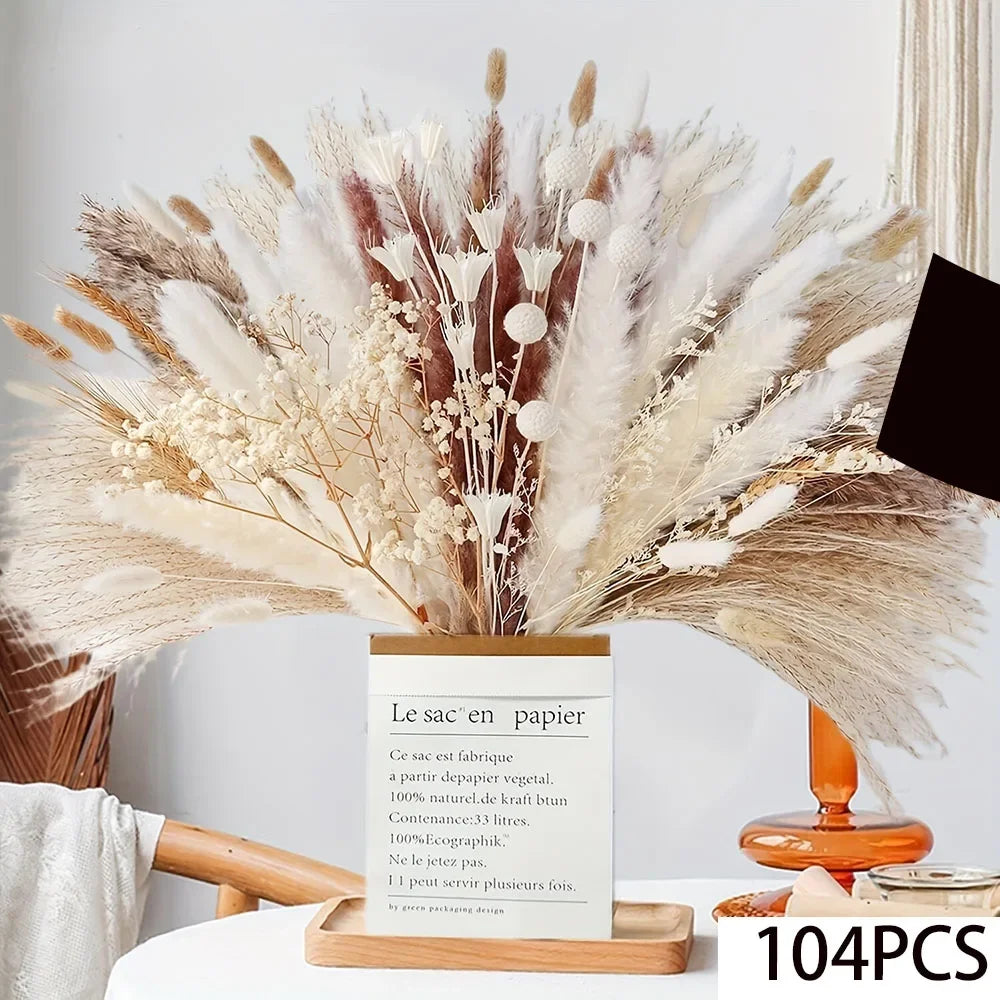 Dried Pampas Grass & Rabbit Tail Bouquet - Floral Fawna
