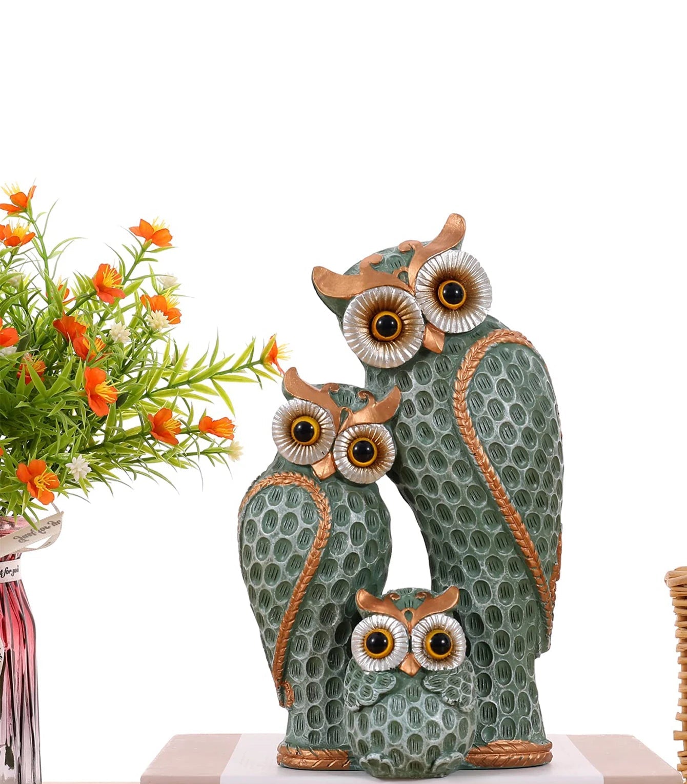 Owl Family Ornament - Floral Fawna
