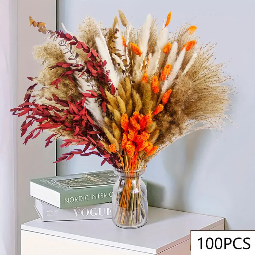Dried Pampas Grass & Rabbit Tail Bouquet - Floral Fawna