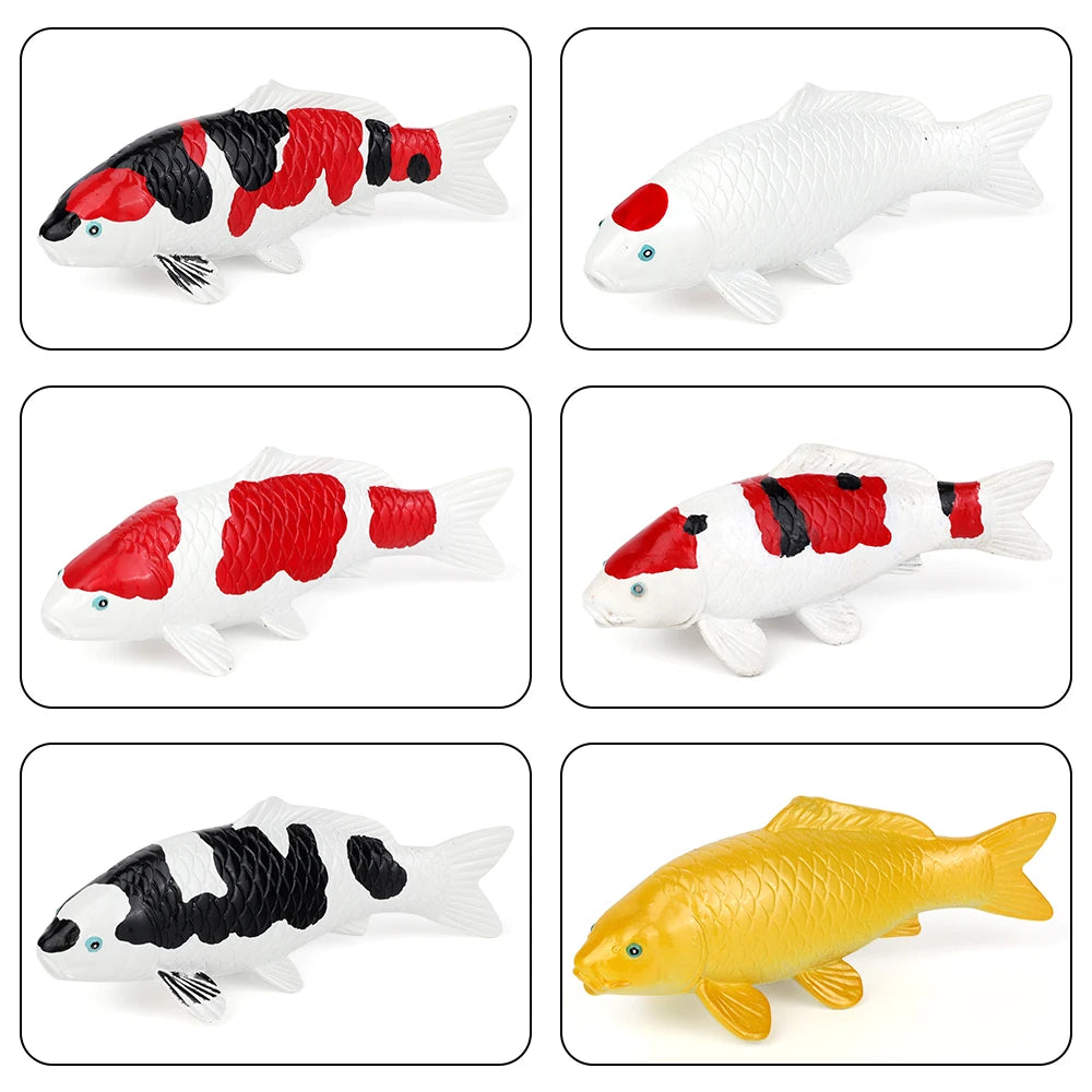 Realistic Koi Carp Sculpture - Floral Fawna