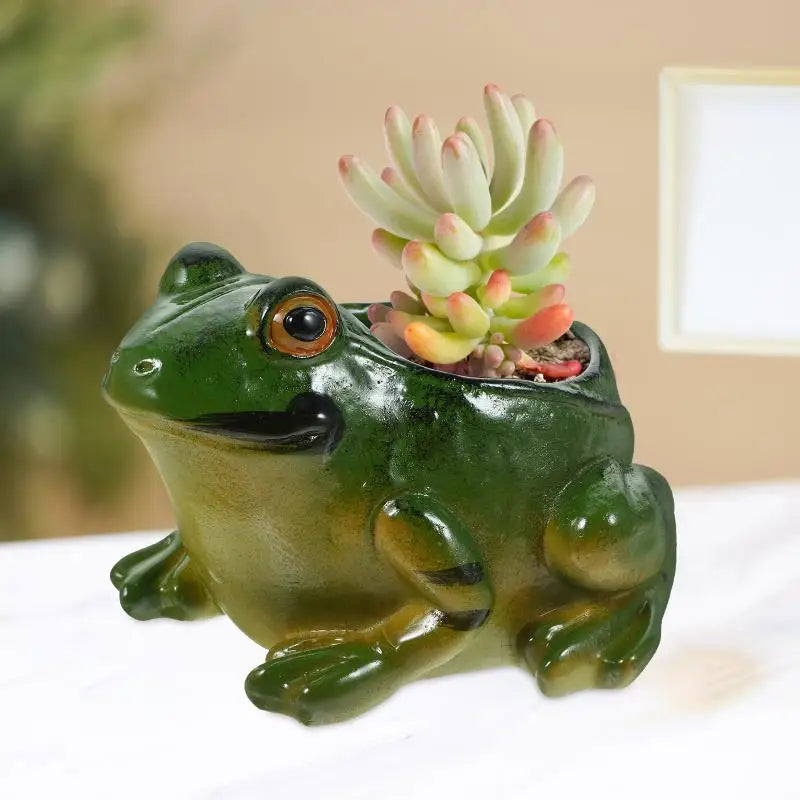 Ceramic Frog Planter - Floral Fawna