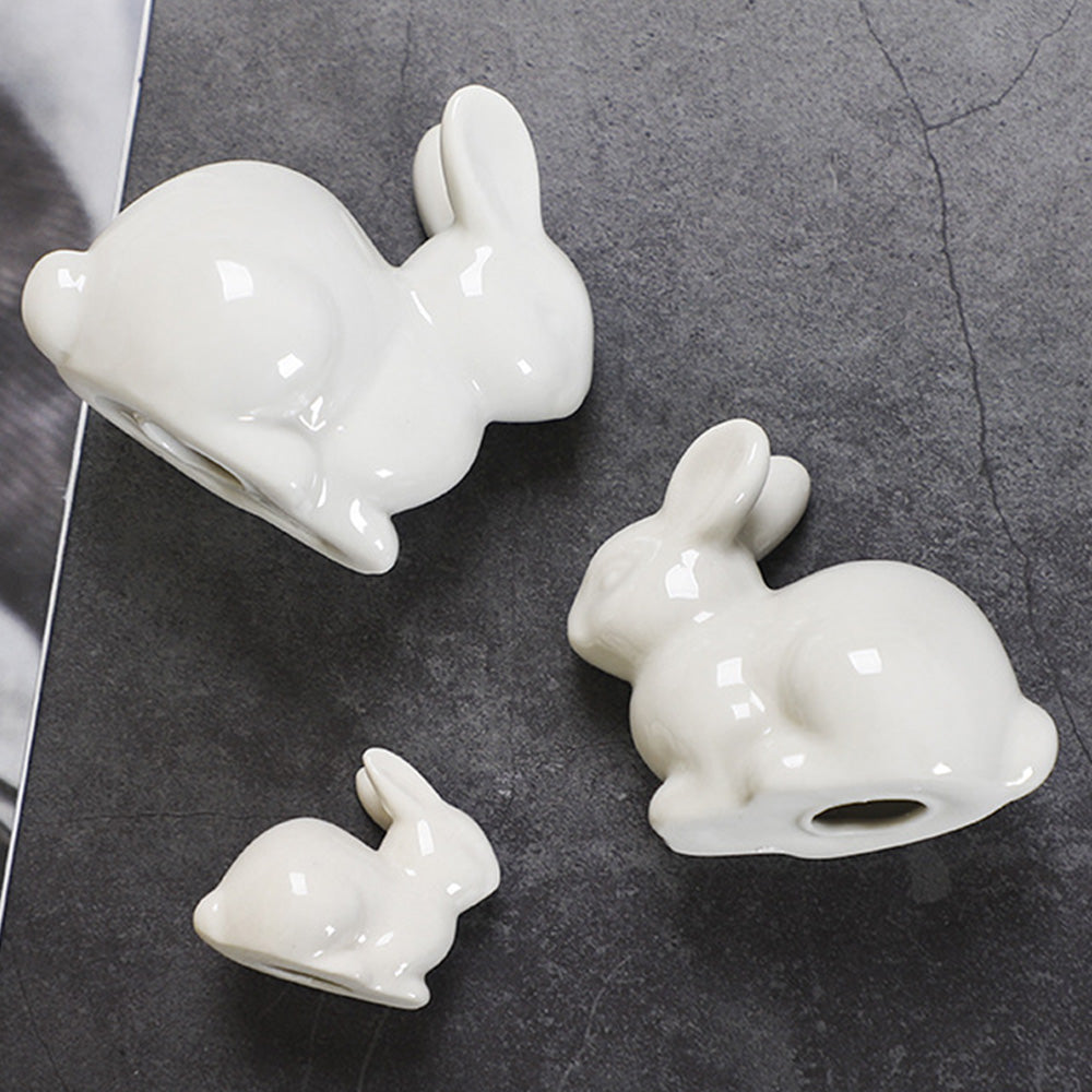 Ceramic Rabbit Ornament - Floral Fawna