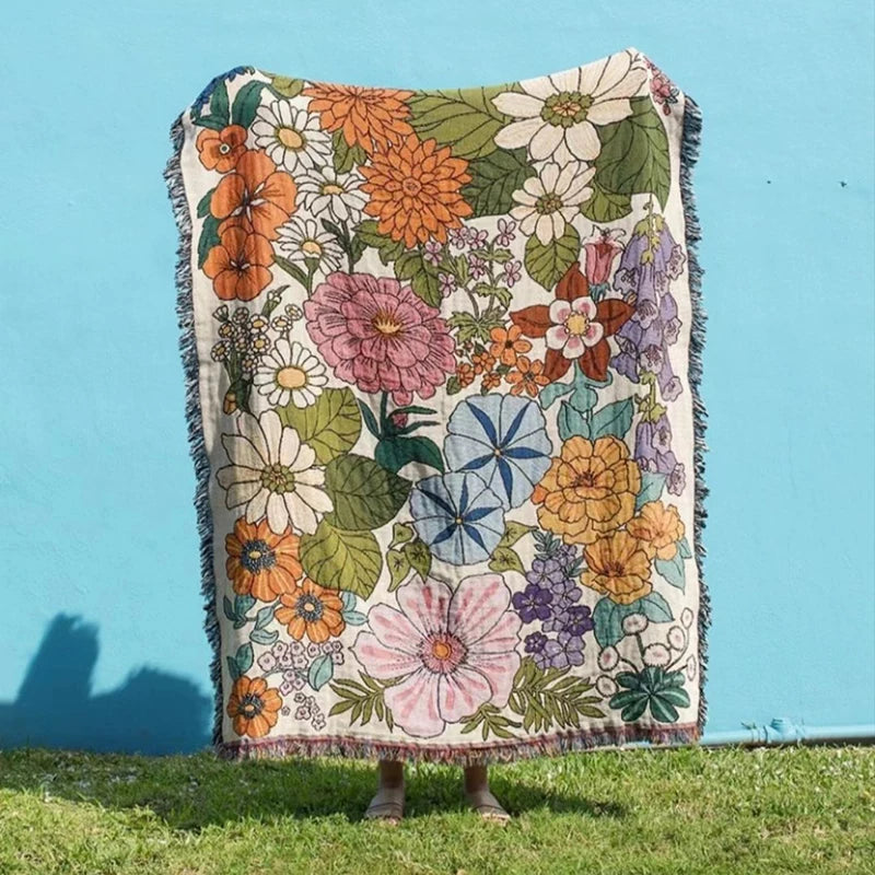 Floral Tapestry Throw - Floral Fawna
