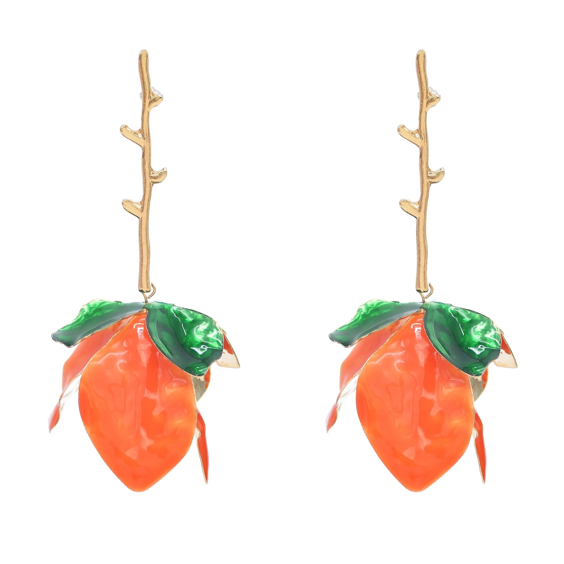 Rose Petal Dangle Earrings - Floral Fawna