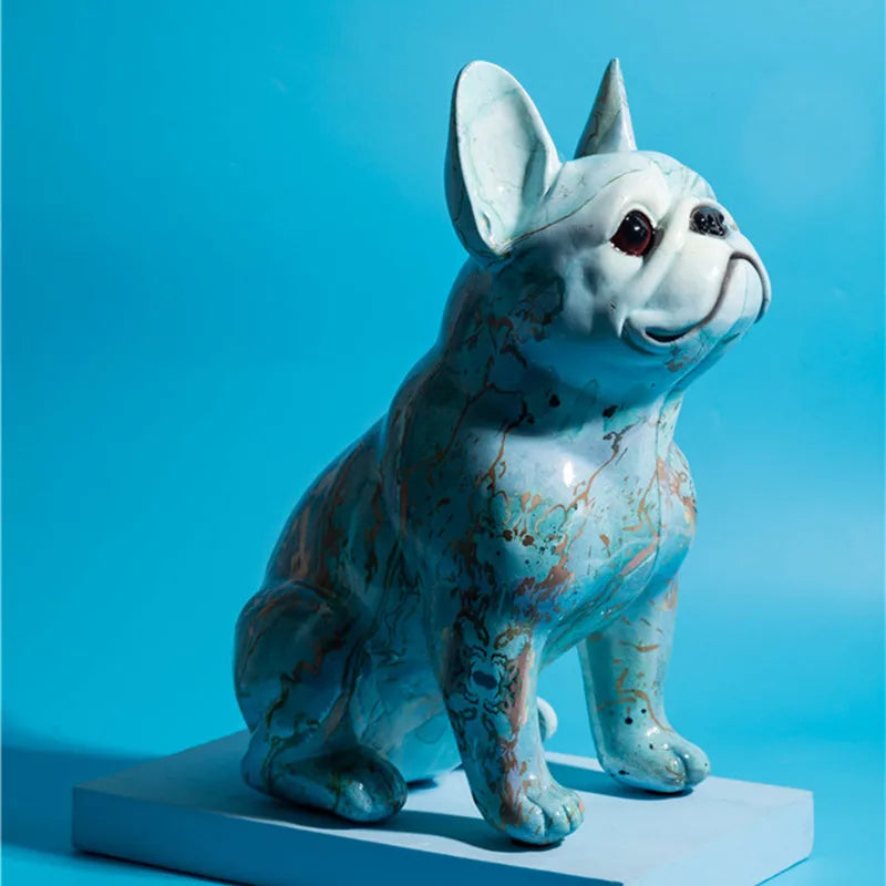 Abstract French Bulldog Statue - Floral Fawna