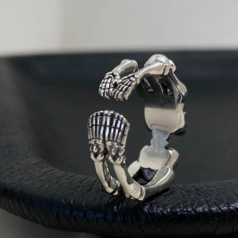 Sterling Silver Skeleton Ring - Floral Fawna