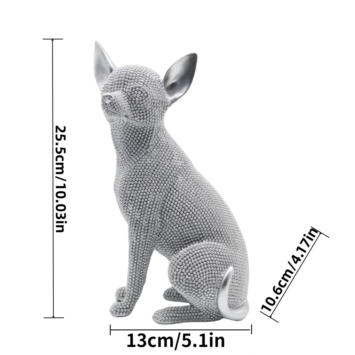 Beaded Chihuahua Sculpture - Floral Fawna