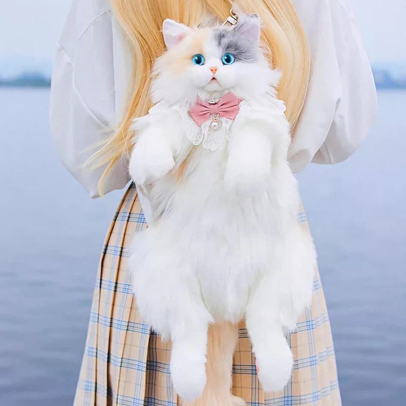 Realistic Plush Cat Backpack1