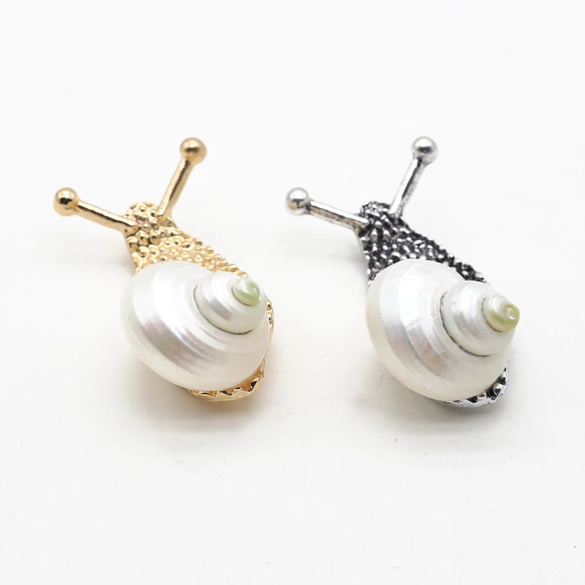 Sea Snail & Conch Shell Brooch - Floral Fawna