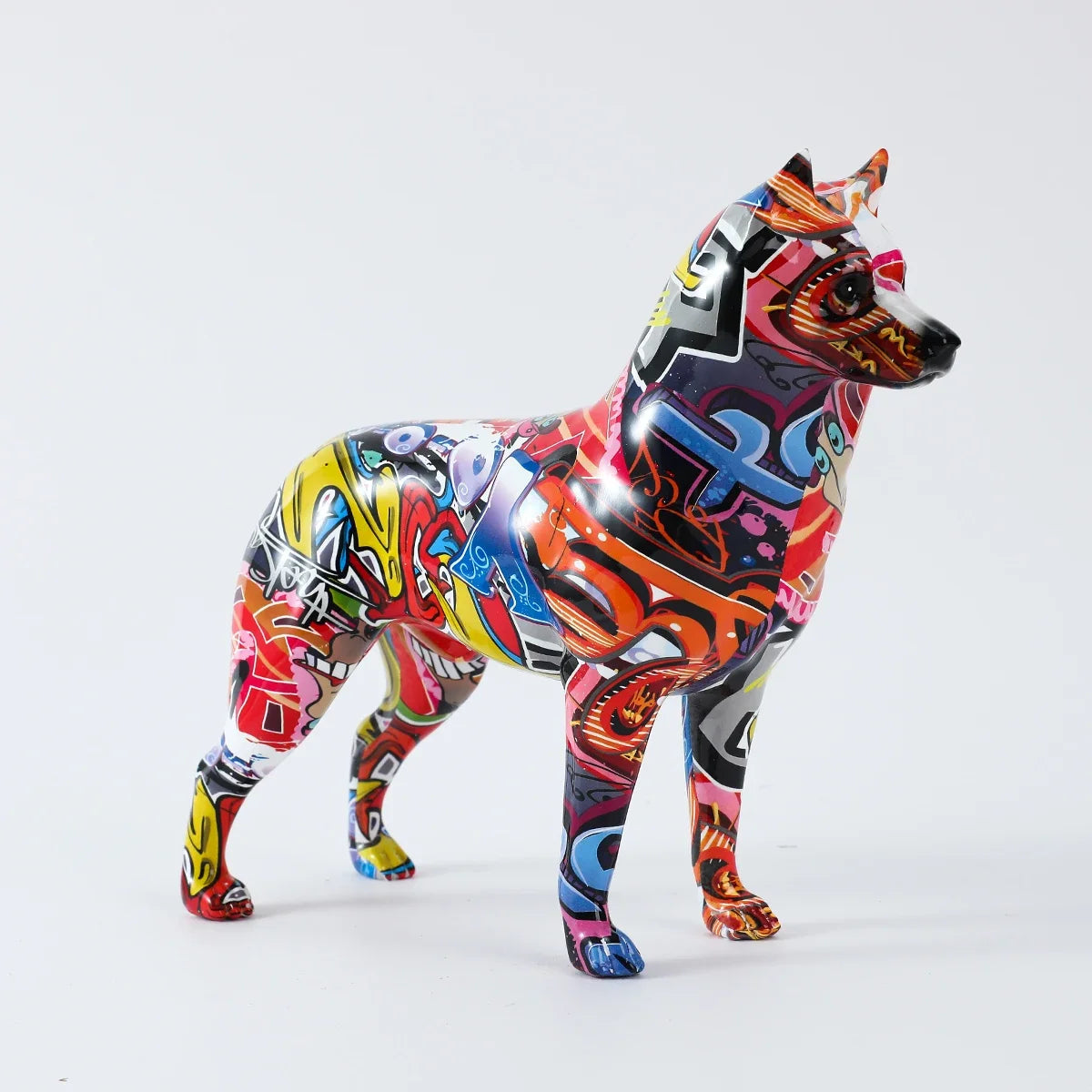 Abstract Husky Sculpture - Floral Fawna