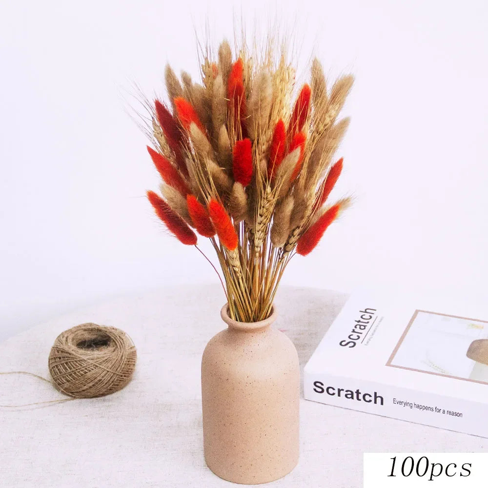 Dried Pampas Grass & Rabbit Tail Bouquet - Floral Fawna