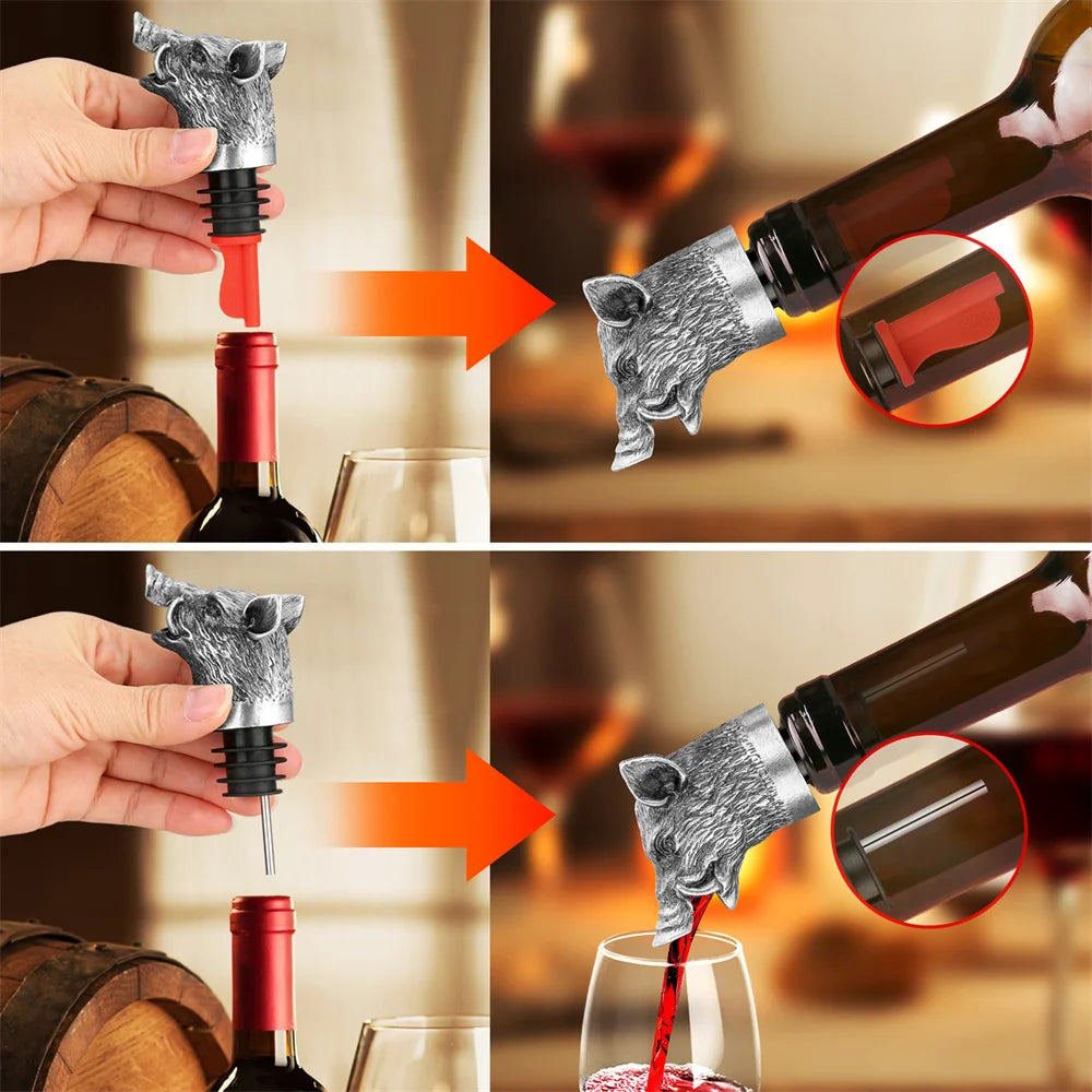 Wild Boar Bottle Stopper - Floral Fawna