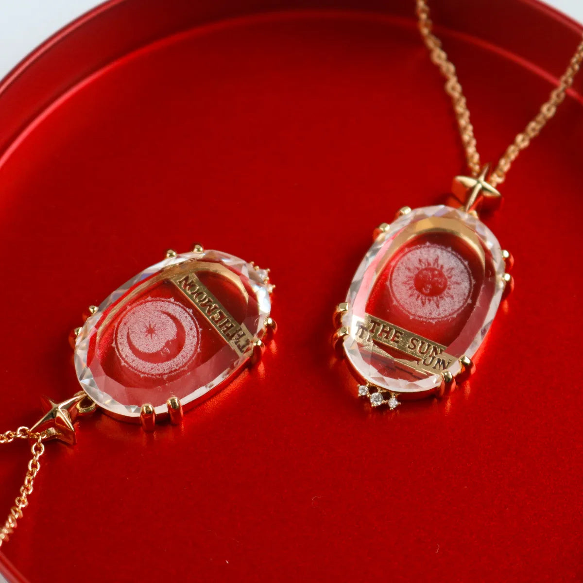 Celestial Tarot Card Necklace - Floral Fawna