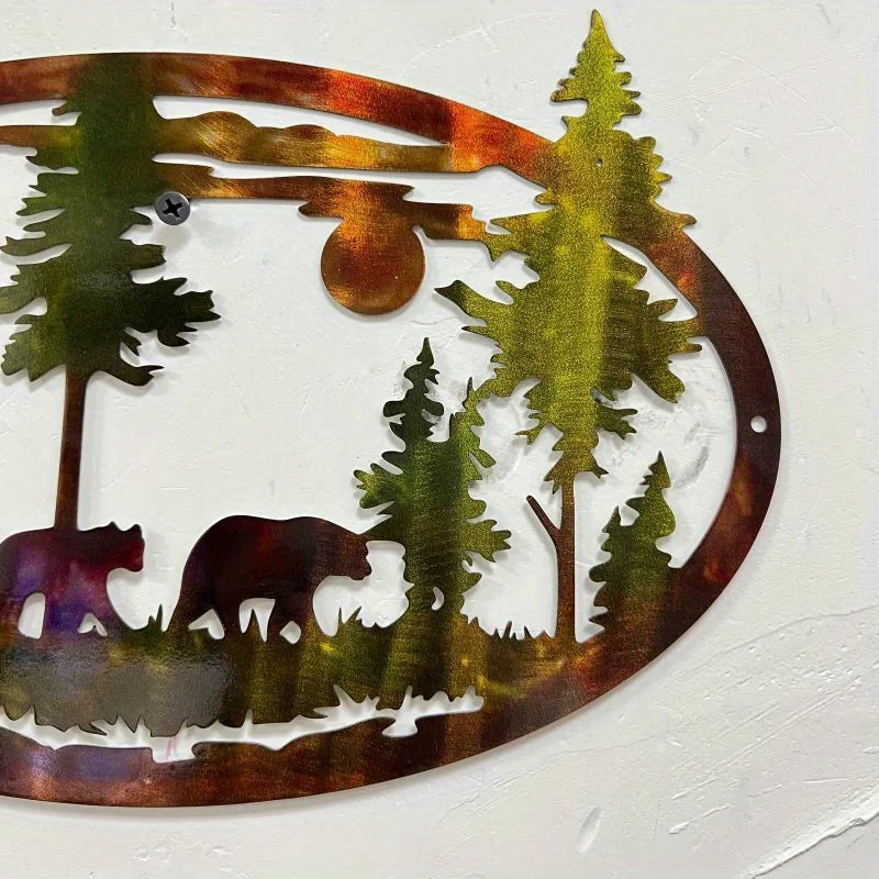 Woodland Scenery Metal Wall Art - Floral Fawna