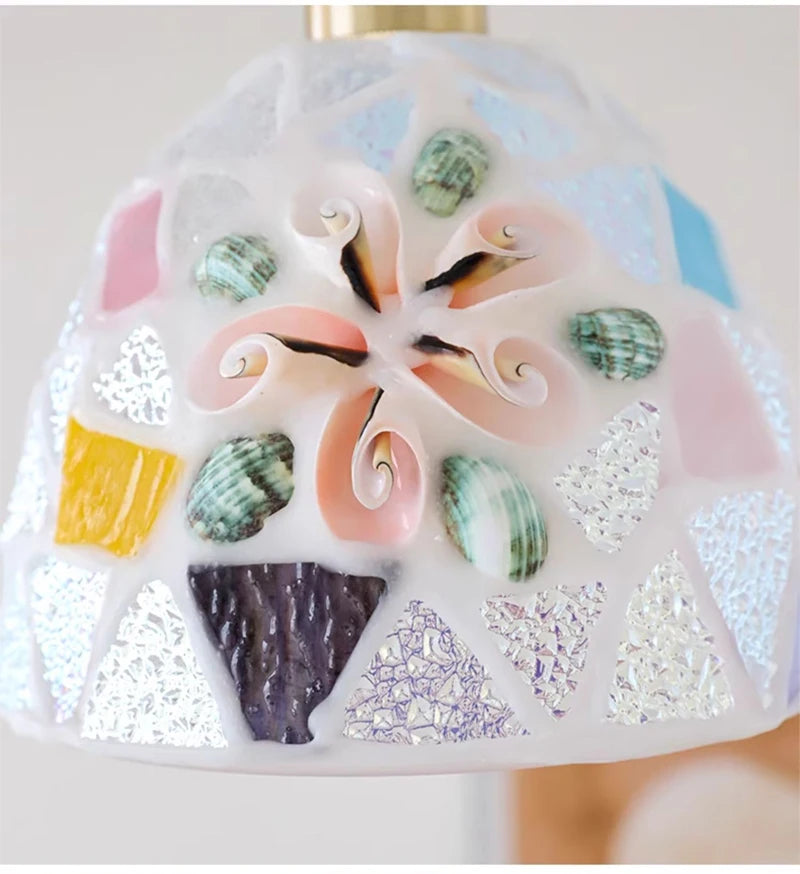 Mediterranean Sea Shell Pendant Lamp - Floral Fawna