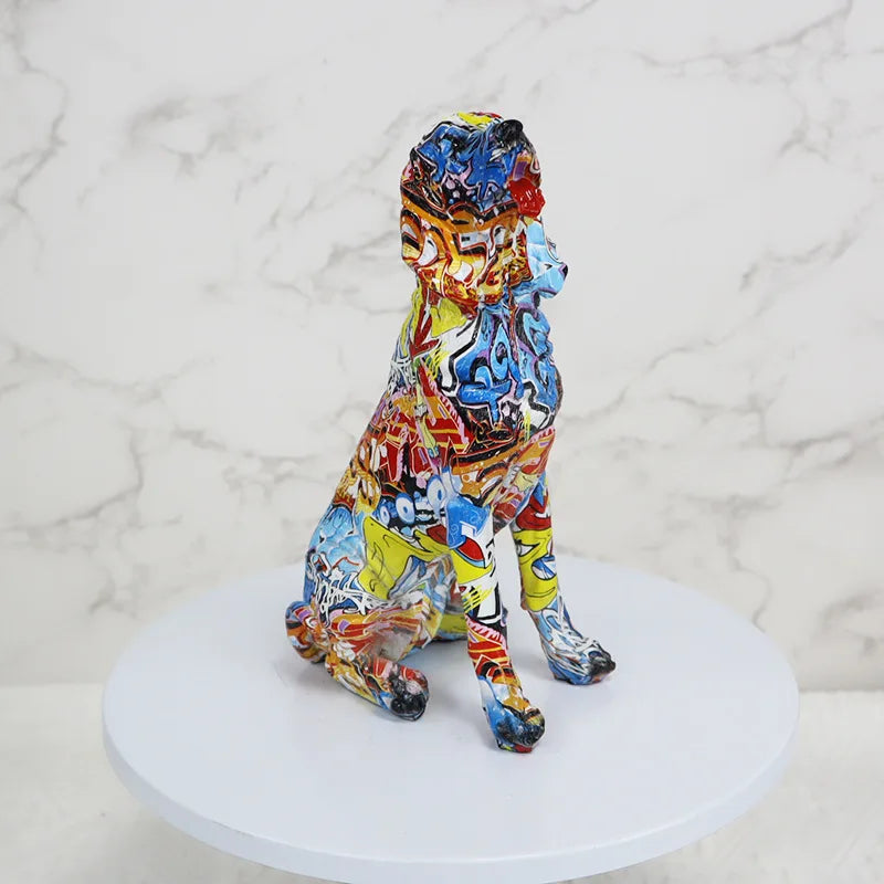 Abstract Cocker Spaniel Sculpture - Floral Fawna