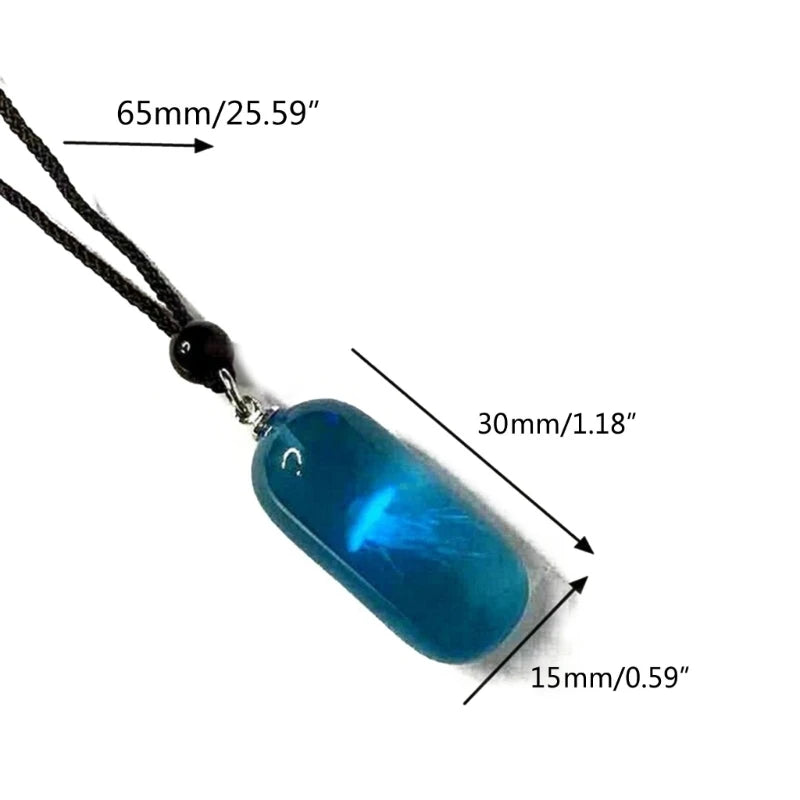 Glow In The Dark Jellyfish Necklace