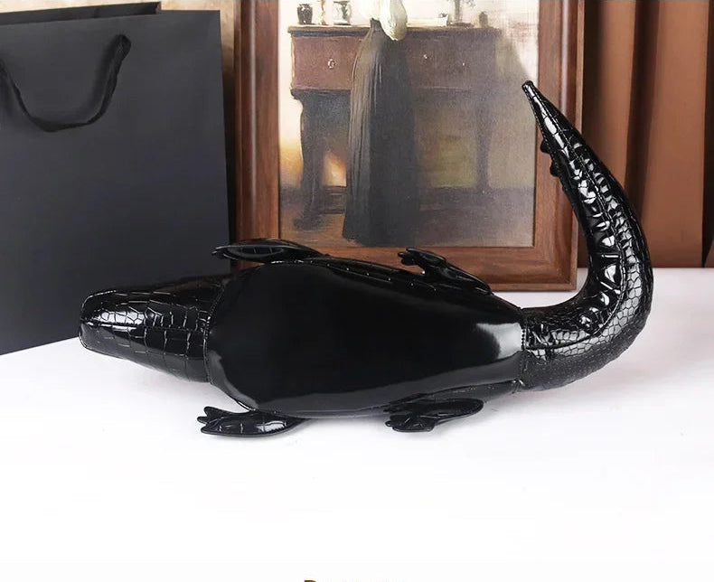 3D Alligator Crossbody Bag - Floral Fawna