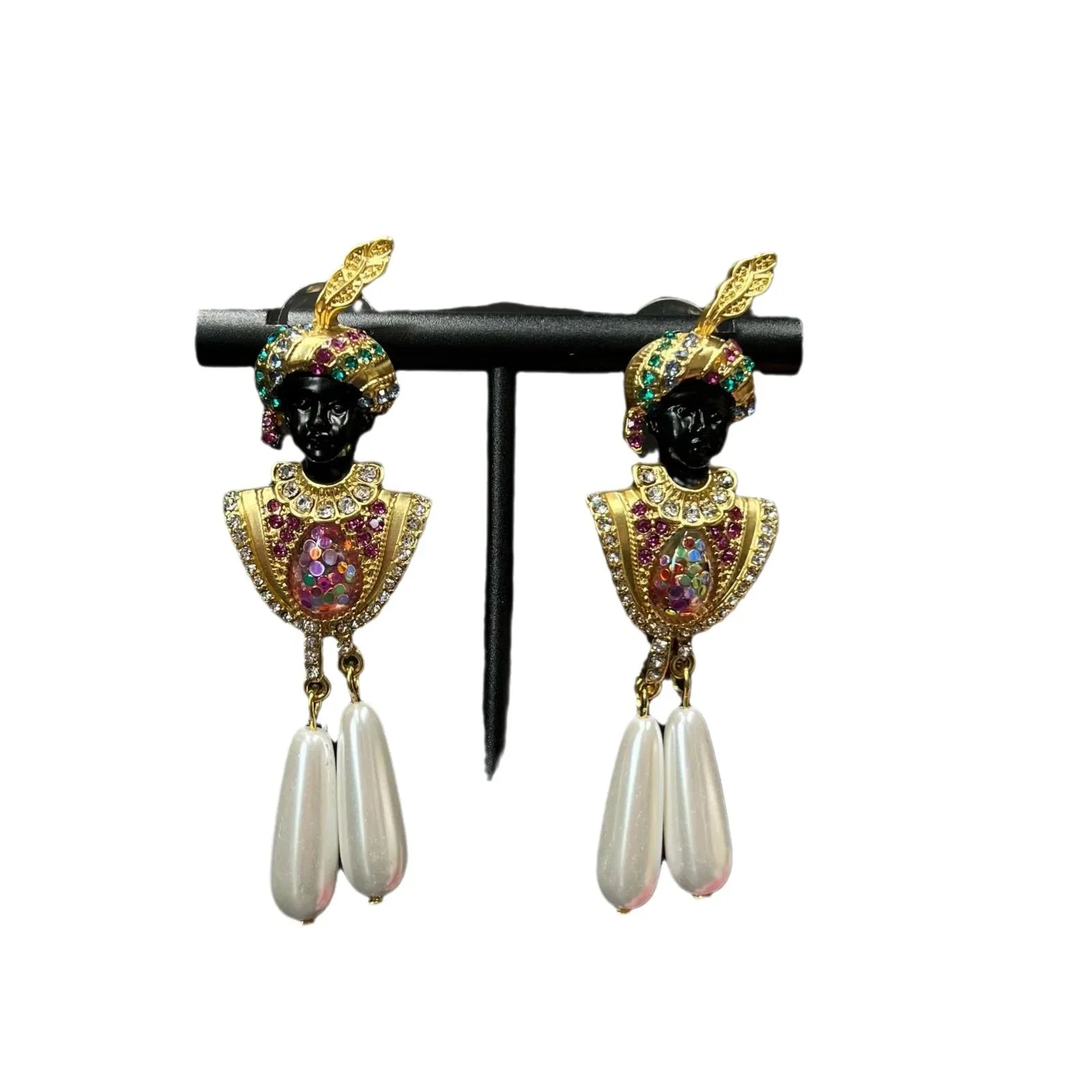 Tribal Chief Earrings - Floral Fawna