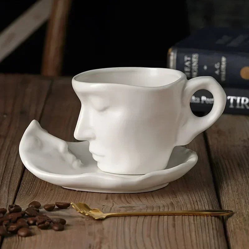 Kissing Ceramic Cup Tea Set - Floral Fawna