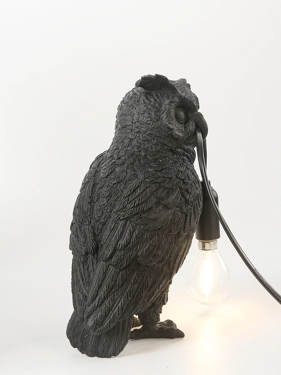 Owl Table Lamp - Floral Fawna