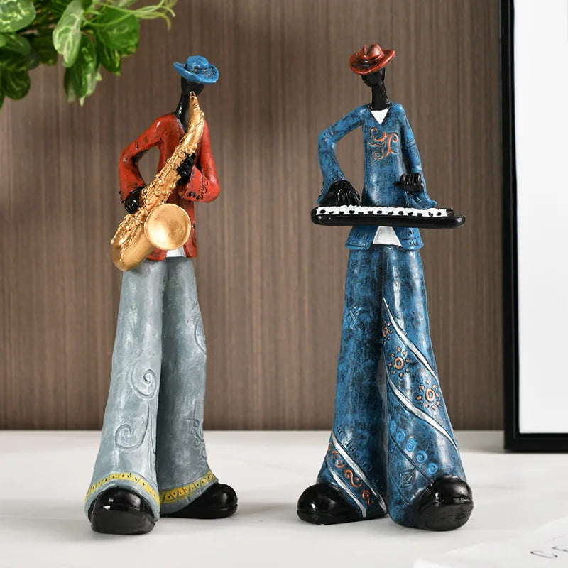 Abstract Musician Sculpture - Floral Fawna