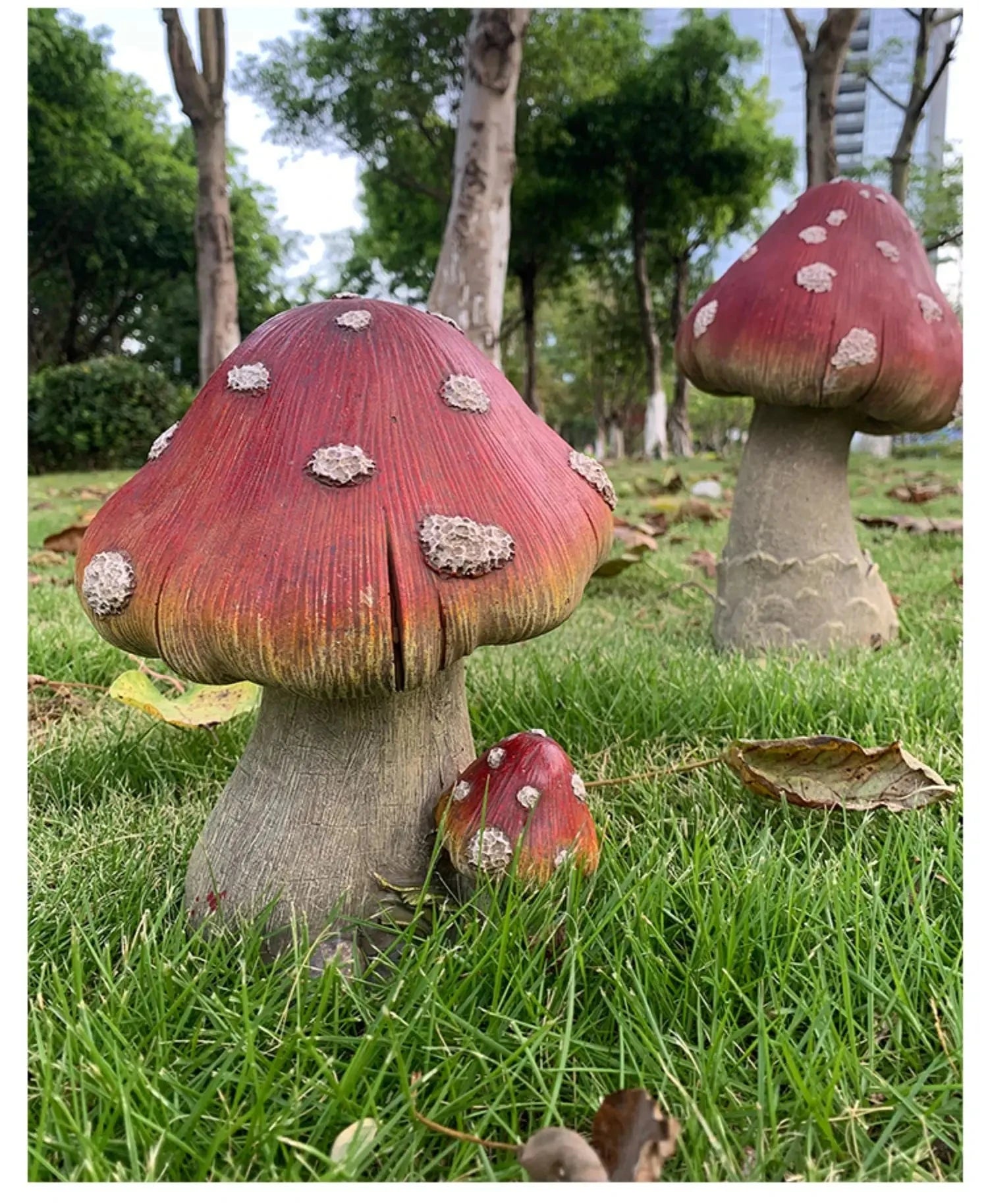 Mushroom Garden Ornament - Floral Fawna
