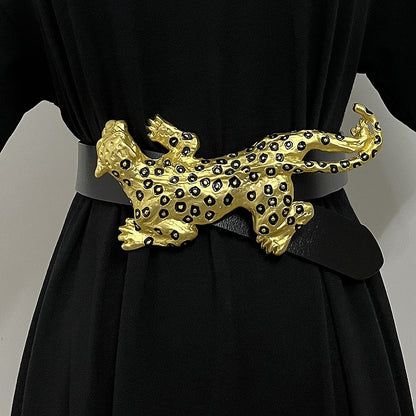 Luxury Leopard Statement Belt - Floral Fawna