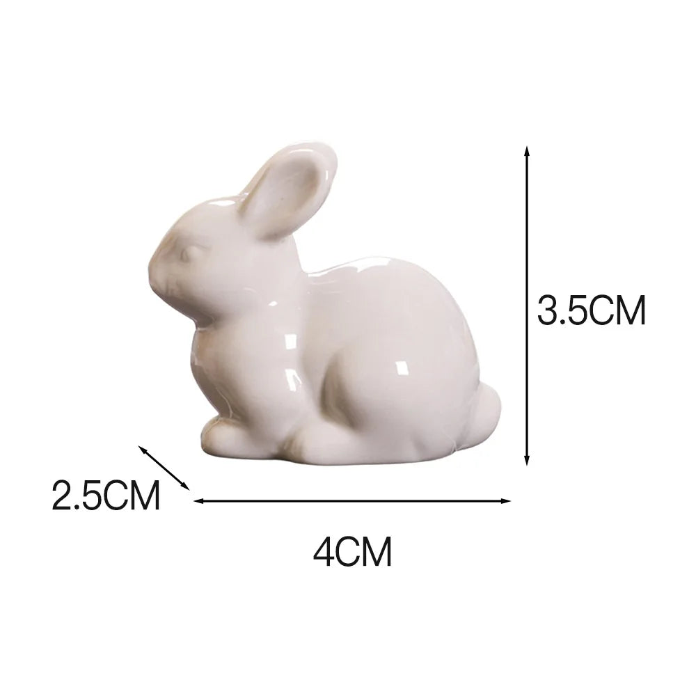 Ceramic Rabbit Ornament - Floral Fawna