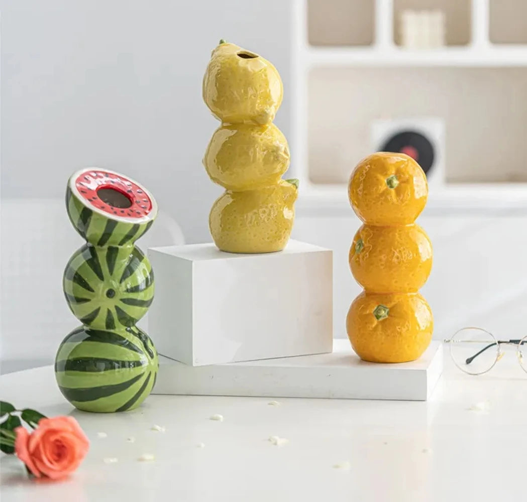 Ceramic Fruits Vase