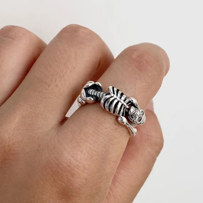 Sterling Silver Skeleton Ring - Floral Fawna
