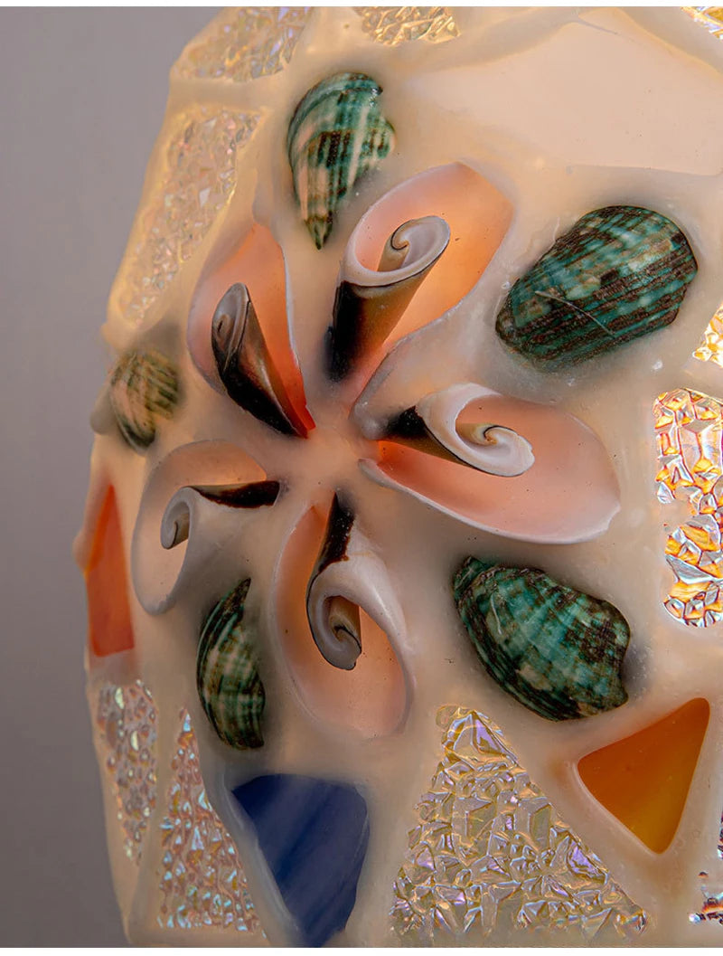 Mediterranean Sea Shell Pendant Lamp - Floral Fawna