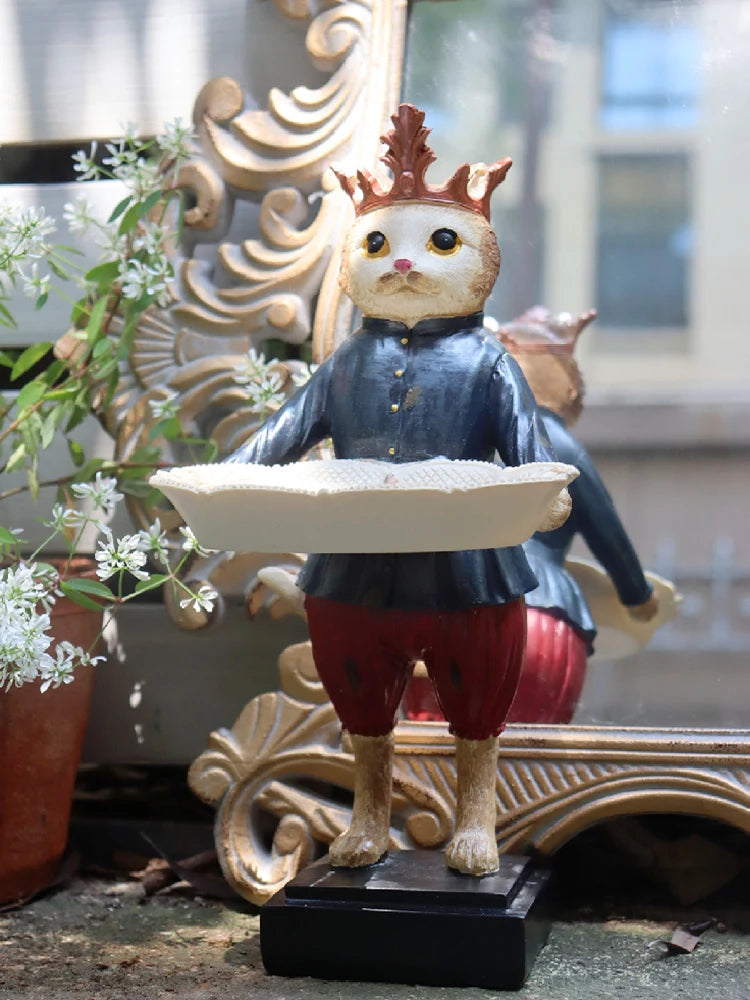 Royal Cat Ornamental Tray - Floral Fawna