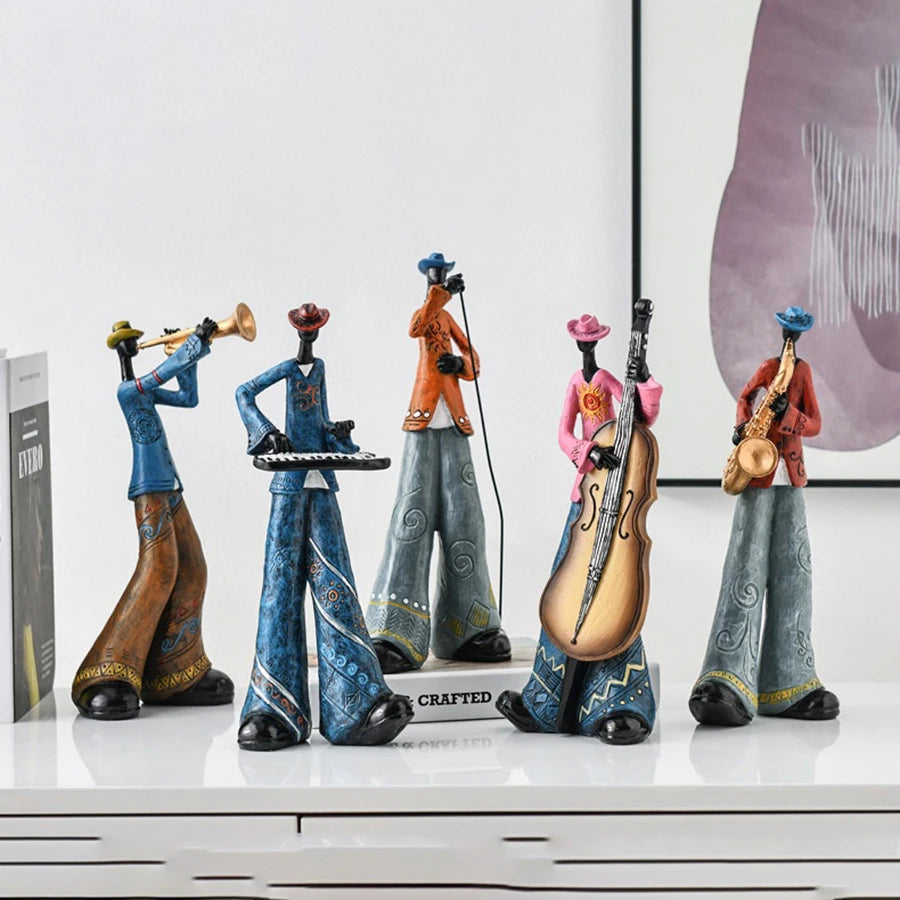 Abstract Musician Sculpture - Floral Fawna