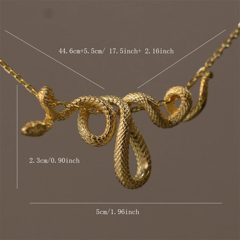 Coiled Snake Necklace - Floral Fawna