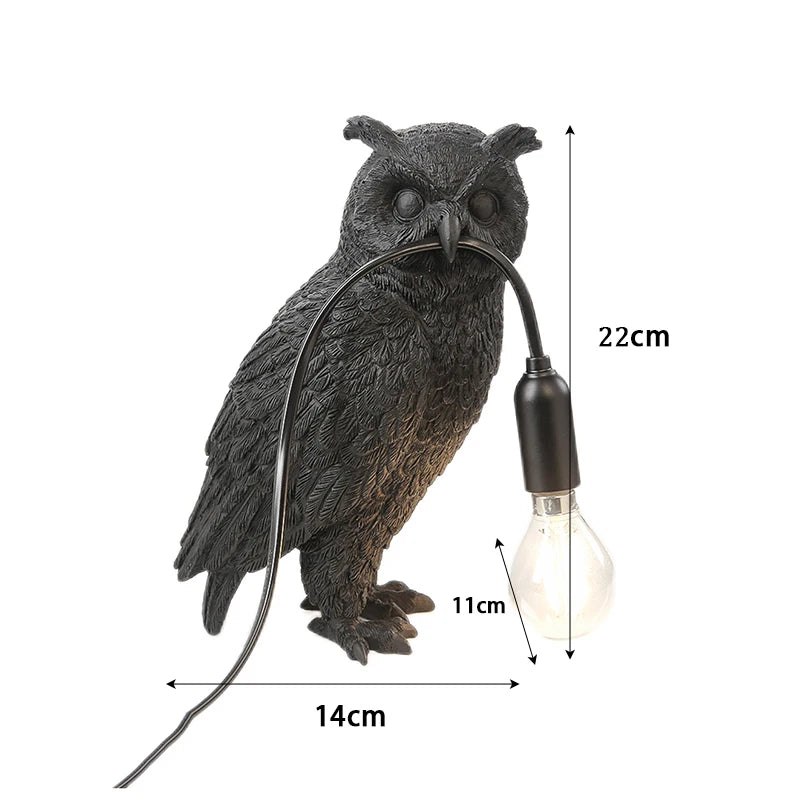 Owl Table Lamp - Floral Fawna