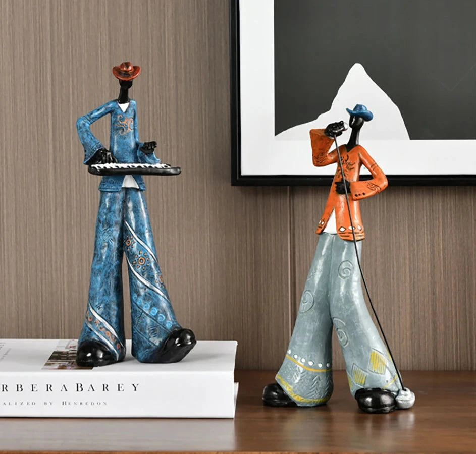 Abstract Musician Sculpture - Floral Fawna