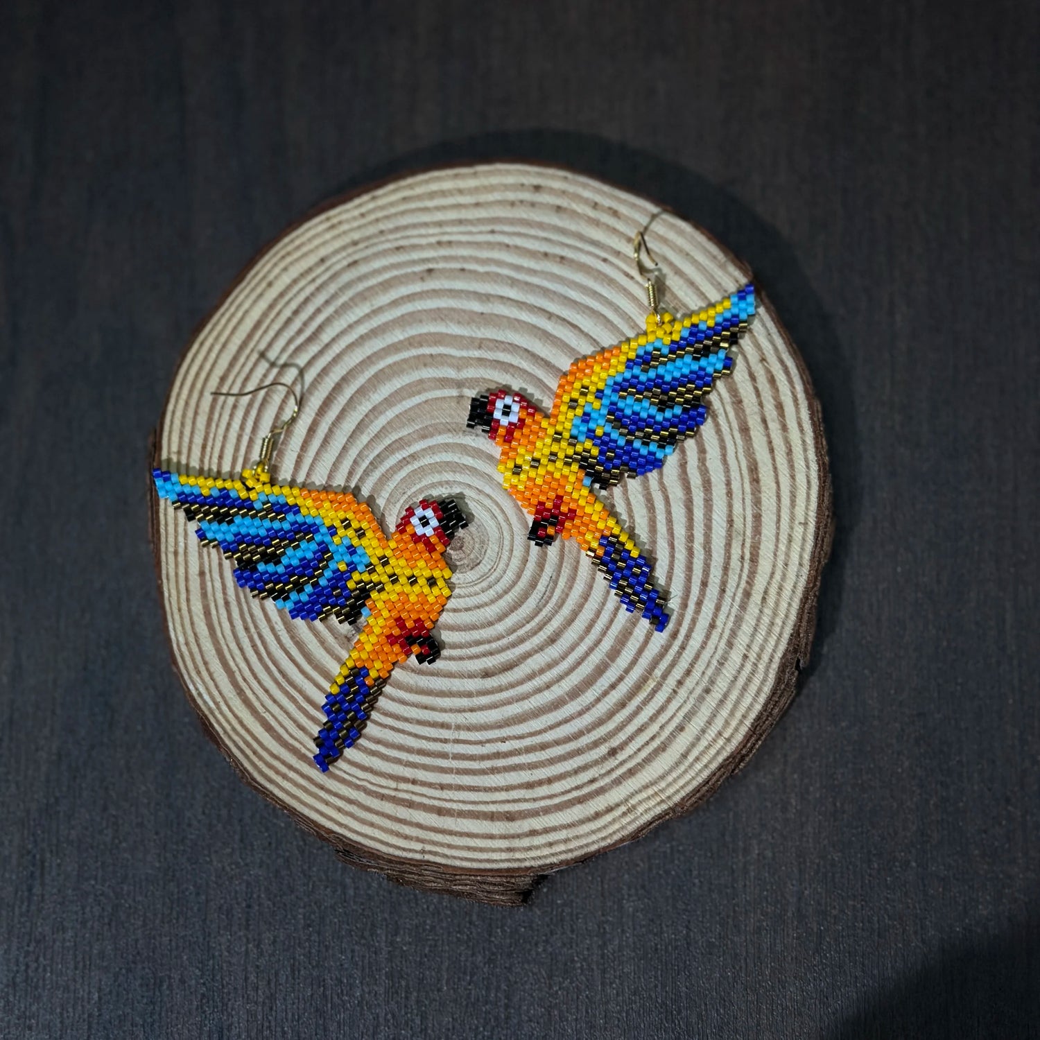 Miyuki Macaw Earrings - Floral Fawna